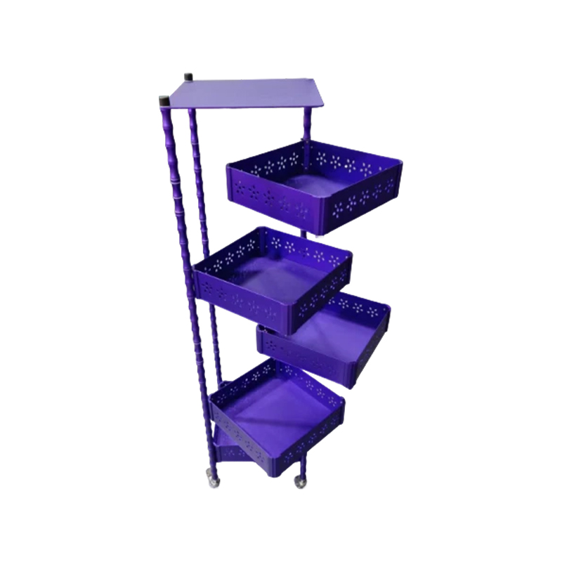 How do rotating racks maximize display area and improve customer access efficiency?